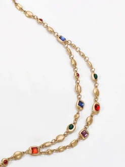 Outlet Double-Layer Colorful Beaded Necklace Necklaces|Accessories