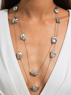 Discount Double-Layer Irregular Stones Necklace Necklaces|Accessories