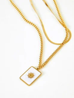 Best Double-Layer Shell Sun Necklace Necklaces|Accessories