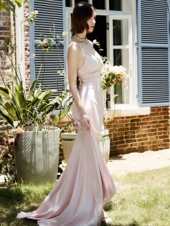 Drawstring Backless Lace Up Long Dress Cocktail & Party Dresses|Summer Dresses