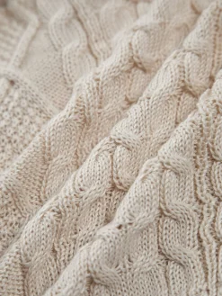 Drawstring Open Back Cable Knit Halter Crop Top Crop Tops|Tank Tops & Camis