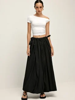 Clearance Drawstring Pleated Umbrella-Shaped Skirt Skirts|Bottoms