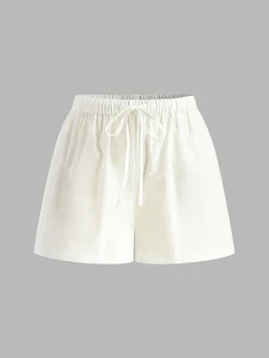 Hot Drawstring Split Casual Shorts Set Shorts Sets|Shorts