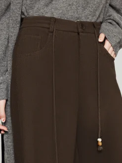 Best Drawstring Wide-Leg Draped Pants Pants|Bottoms