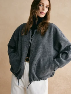 Hot Drawstring Zipper Loose Jacket Outerwear|Jackets
