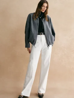 Hot Drawstring Zipper Loose Jacket Outerwear|Jackets