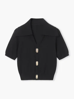 Online Effortless Collared Top Sweater Tops|Sweaters & Cardigans