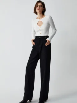 Discount Effortless Keyhole Long Sleeve Knit Top Sweater Tops|Sweaters & Cardigans