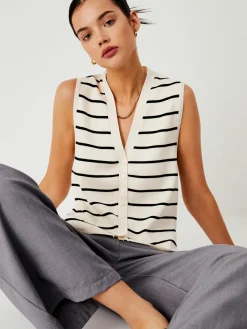 New Effortless Stripe Vest Sweater Vests|Sweaters & Cardigans