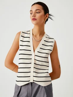 New Effortless Stripe Vest Sweater Vests|Sweaters & Cardigans