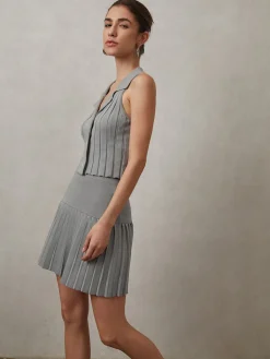 Outlet Effortlessly Pleated Sleeveless Sweater Vest Sweater Vests|Sweaters & Cardigans