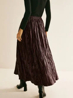 Elastic Waist Faux Leather Skirt Skirts|Bottoms