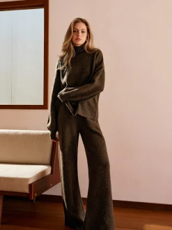 Discount Elastic Waist Sweater Pants Pants|Knitwear