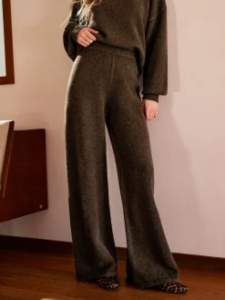 Discount Elastic Waist Sweater Pants Pants|Knitwear