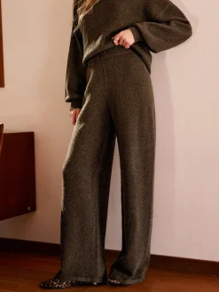 Discount Elastic Waist Sweater Pants Pants|Knitwear
