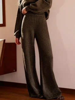 Discount Elastic Waist Sweater Pants Pants|Knitwear