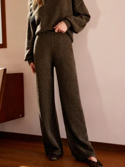 Discount Elastic Waist Sweater Pants Pants|Knitwear