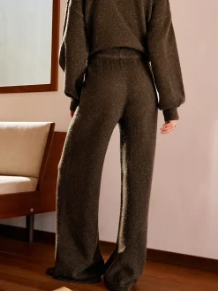 Discount Elastic Waist Sweater Pants Pants|Knitwear