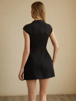 Clearance Elegant A-line Mini Dress White Dresses|Black Dresses