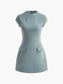 Clearance Elegant A-line Mini Dress White Dresses|Black Dresses