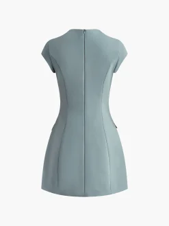 Clearance Elegant A-line Mini Dress White Dresses|Black Dresses