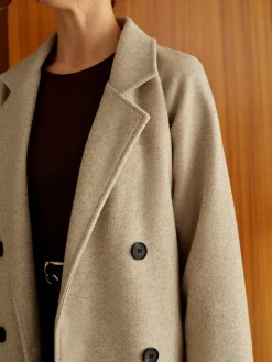 Sale Elegant Belted Long Winter Coat Outerwear|Coats
