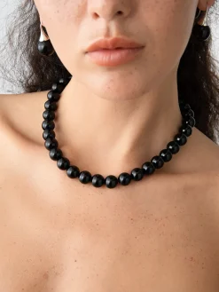 Elegant Onyx Bead Necklace Necklaces|Accessories