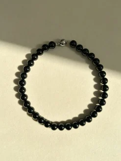 Elegant Onyx Bead Necklace Necklaces|Accessories