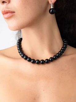 Elegant Onyx Bead Necklace Necklaces|Accessories