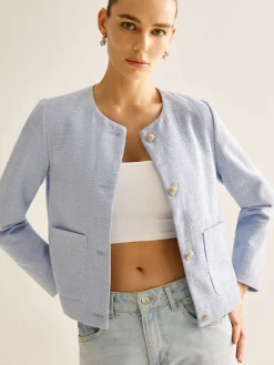 Elegant Button Down Jacket Outerwear|Jackets
