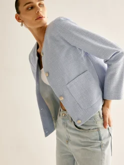 Elegant Button Down Jacket Outerwear|Jackets