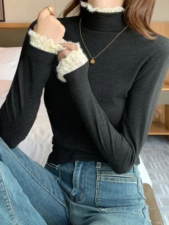Outlet Elegant Contrast Trim Jersey Top T-shirts|Tops