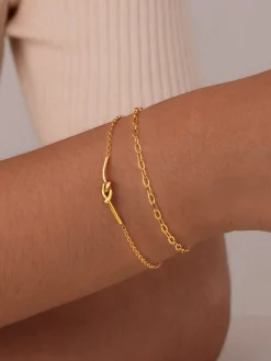 Sale Elegant Double Layer Knotted Bracelet Rings & Bracelets|Accessories