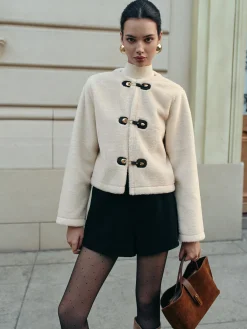 Online Elegant Faux Fur Short Coat Outerwear|Coats