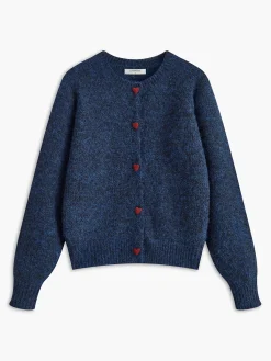 Hot Elegant Heart-Button Cardigan Cardigans|Sweaters & Cardigans