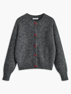Hot Elegant Heart-Button Cardigan Cardigans|Sweaters & Cardigans
