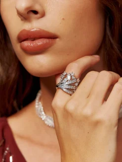 Elegant Irregular Ziron Open Ring Rings & Bracelets|Accessories
