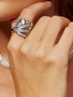 Elegant Irregular Ziron Open Ring Rings & Bracelets|Accessories