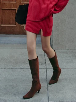 Hot Elegant Kitten Suede Knee High Boots Shoes|Accessories