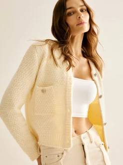 Discount Elegant Metal Button Cardigan Cardigans|Sweaters & Cardigans