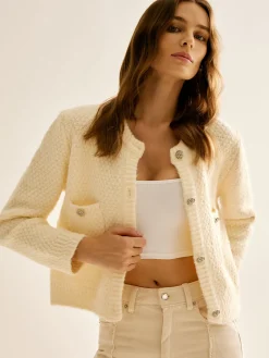 Discount Elegant Metal Button Cardigan Cardigans|Sweaters & Cardigans