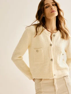 Discount Elegant Metal Button Cardigan Cardigans|Sweaters & Cardigans