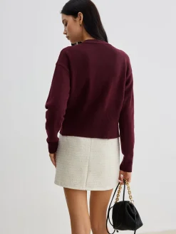 Outlet Elegant Metal Button Short Cardigan Cardigans|Sweaters & Cardigans