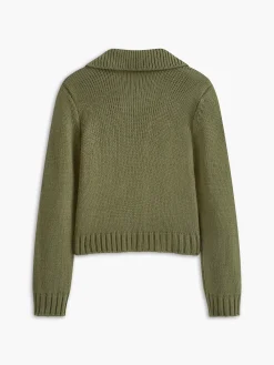 Clearance Elegant Metal Lapel Sweater Sweater Tops|Sweaters & Cardigans