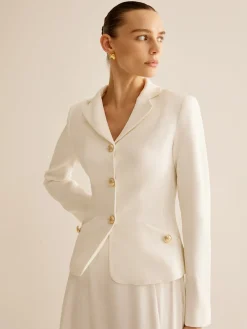 New Elegant Metal-Button Blazer Outerwear|Blazers