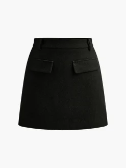 Elegant Mini Skirt Without Belt Skirts|Matching Sets