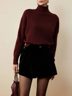 Online Elegant Mock Neck Shift Sweater Sweater Tops|Sweaters & Cardigans