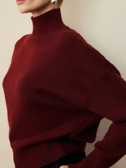 Best Elegant Mock Neck Shift Sweater Sweater Tops|Sweaters & Cardigans
