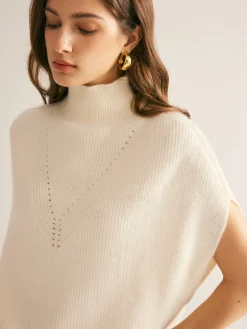 Best Elegant Mock Neck Sweater Vest Sweater Vests|Sweaters & Cardigans
