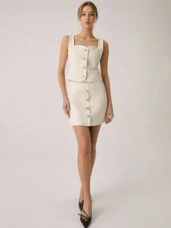 Clearance Elegant Pearl Buckle Mini Skirt Skirts|Matching Sets